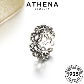 ATHENA JEWELRY แฟชั่น ผู้หญิง เงิน เกาหลี แท้ ใบไม้ย้อนยุค ต้นฉบับ Silver เครื่องประดับ เครื่องประดับ 925 แหวน R255