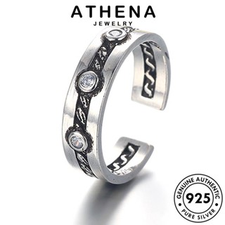 ATHENA JEWELRY Silver แหวน ผู้หญิง แฟชั่น เครื่องประดับ เครื่องประดับ แท้ เกาหลี เกลียววินเทจ 925 เงิน ต้นฉบับ R258