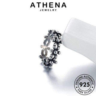 ATHENA JEWELRY เงิน เกาหลี แท้ เครื่องประดับ ต้นฉบับ 925 ผู้หญิง เครื่องประดับ ดอกไม้ย้อนยุค แฟชั่น แหวน Silver R259