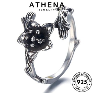 ATHENA JEWELRY 925 เงิน เครื่องประดับ แท้ แฟชั่น ต้นฉบับ เกาหลี เครื่องประดับ Silver ผู้หญิง กุหลาบวินเทจ แหวน R262