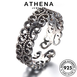 ATHENA JEWELRY เครื่องประดับ ต้นฉบับ แหวน เงิน เกาหลี เครื่องประดับ แท้ ลายย้อนยุค ผู้หญิง แฟชั่น 925 Silver R267