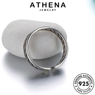 ATHENA JEWELRY ผู้หญิง เกลียววินเทจ แหวน 925 Silver แท้ เงิน แฟชั่น เครื่องประดับ ต้นฉบับ เกาหลี เครื่องประดับ R268