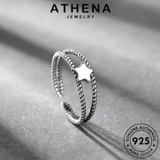 ATHENA JEWELRY เงิน 925 ผู้หญิง เครื่องประดับ ต้นฉบับ แฟชั่น แท้ แหวน เครื่องประดับ แฉกพังก์ เกาหลี Silver R275