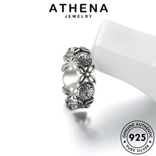 ATHENA JEWELRY แหวน เครื่องประดับ แฟชั่น ผู้หญิง เงิน Silver แท้ 925 เกาหลี ต้นฉบับ โคลเวอร์วินเทจ เครื่องประดับ R277