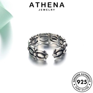 ATHENA JEWELRY เครื่องประดับ แฟชั่น แท้ 925 ห่วงโซ่ล็อควินเทจ เงิน แหวน เครื่องประดับ ต้นฉบับ ผู้หญิง Silver เกาหลี R279