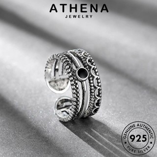 ATHENA JEWELRY 925 เครื่องประดับ เกาหลี เครื่องประดับ แหวน แฟชั่น เปิดย้อนยุค ผู้หญิง เงิน Silver แท้ ต้นฉบับ R292