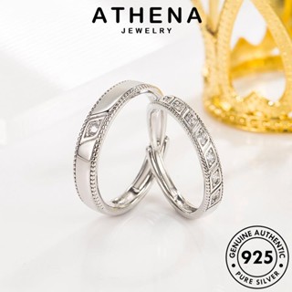 ATHENA JEWELRY เครื่องประดับ คู่รัก แหวน แท้ ต้นฉบับ เกาหลี เครื่องประดับ Silver แฟชั่น ยิปโซรุ่นพี่ 925 เงิน R298