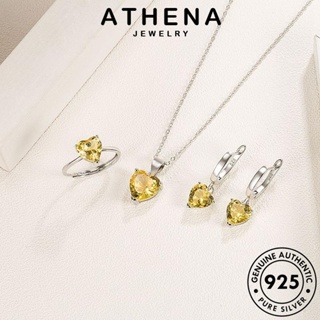 ATHENA JEWELRY สร้อยคอ เกาหลี Silver เครื่องประดับ จี้ ผู้หญิง ต้นฉบับ 925 เครื่องประดับ แท้ ทับทิม แฟชั่น เงิน รูปหัวใจที่สร้างสรรค์ S8