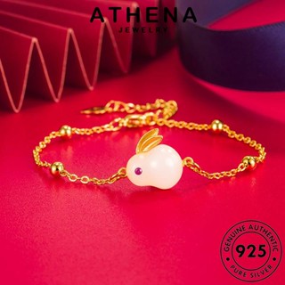 ATHENA JEWELRY กระต่ายน่ารัก เครื่องประดับ จี้ 925 ผู้หญิง หยก แท้ เงิน เครื่องประดับ แฟชั่น เกาหลี สร้อยคอ Silver ต้นฉบับ S22