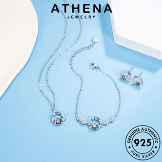 ATHENA JEWELRY ผู้หญิง มอยส์ซาไนท์ไดมอนด์ สร้อยคอ เกาหลี เครื่องประดับ ต้นฉบับ 925 Silver แฟชั่น แท้ เงิน ปลาวาฬหรูหราแสง จี้ เครื่องประดับ S24