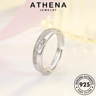 ATHENA JEWELRY เครื่องประดับ เครื่องประดับ มอยส์ซาไนท์ไดมอนด์ แท้ 925 คู่รัก เกาหลี แหวน เงิน Silver แฟชั่น ต้นฉบับ แฟชั่น R308