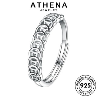 ATHENA JEWELRY เครื่องประดับ เกาหลี โชคลาภย้อนยุค แท้ 925 แหวน เครื่องประดับ แฟชั่น คู่รัก ต้นฉบับ Silver เงิน R312