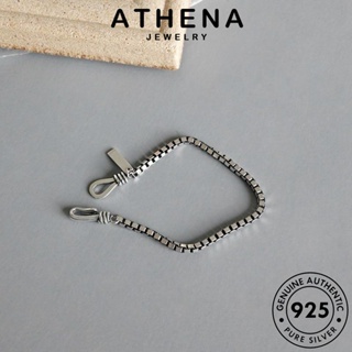 ATHENA JEWELRY ผู้หญิง ต้นฉบับ 925 เกาหลี เครื่องประดับ กำไลข้อมือ Silver แท้ เครื่องประดับ กล่องย้อนยุค เงิน แฟชั่น กำไล ผู้หญิง B58