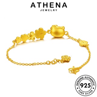 ATHENA JEWELRY ต้นฉบับ เครื่องประดับ กำไลข้อมือ แท้ Silver เงิน 925 ผู้หญิง เกาหลี ผู้หญิง แฟชั่น กำไล แมว เครื่องประดับ B177