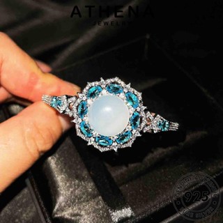 ATHENA JEWELRY เครื่องประดับ เกาหลี เครื่องประดับ ต้นฉบับ กำไล กำไลข้อมือ ผู้หญิง เงิน แฟชั่น วงรี Silver 925 ผู้หญิง แท้ หยก B277