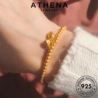 ATHENA JEWELRY 925 เงิน ดอกบัว ต้นฉบับ ทอง แท้ เครื่องประดับ ผู้หญิง Silver กำไลข้อมือ กำไล เครื่องประดับ แฟชั่น เกาหลี ผู้หญิง B280