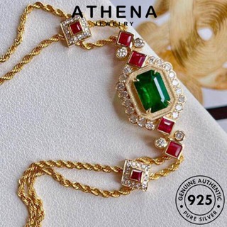 ATHENA JEWELRY เงิน Silver เครื่องประดับ เครื่องประดับ เกาหลี กำไล แฟชั่น สองชั้น ผู้หญิง ทองมรกต ต้นฉบับ แท้ ผู้หญิง กำไลข้อมือ 925 B313