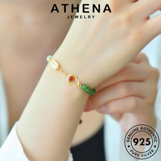 ATHENA JEWELRY 925 Silver ผู้หญิง เครื่องประดับ แท้ แฟชั่น กำไล ผู้หญิง กำไลข้อมือ เงิน เกาหลี หยก มะระ ต้นฉบับ เครื่องประดับ B316