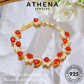 ATHENA JEWELRY กำไล เครื่องประดับ ระดับไฮเอนด์ ต้นฉบับ ผู้หญิง เงิน แฟชั่น ทับทิม Silver เกาหลี กำไลข้อมือ ผู้หญิง แท้ 925 เครื่องประดับ B317