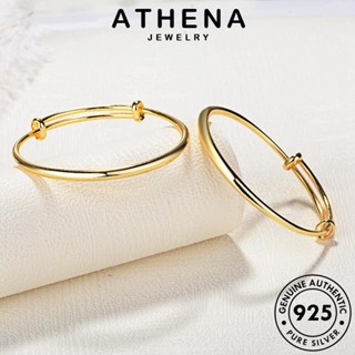 ATHENA JEWELRY ผู้หญิง แฟชั่น เครื่องประดับ Silver 925 กำไลข้อมือ กำไล เกาหลี แท้ รูรับแสง เงิน เครื่องประดับ ทอง ผู้หญิง ต้นฉบับ B399