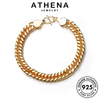 ATHENA JEWELRY ครอบงำ เกาหลี เครื่องประดับ เงิน ต้นฉบับ แท้ ผู้หญิง 925 เครื่องประดับ ผู้ชาย แฟชั่น กำไล กำไลข้อมือ Silver B401