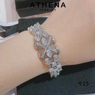 ATHENA JEWELRY อความารีน เครื่องประดับ เกาหลี เงิน แท้ เครื่องประดับ กำไล ผู้หญิง Silver กำไลข้อมือ สี่เหลี่ยม แฟชั่น 925 ต้นฉบับ ผู้หญิง B530