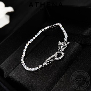 ATHENA JEWELRY เงิน ไดมอนด์ เครื่องประดับ มอยส์ซาไนท์ เครื่องประดับ ต้นฉบับ กำไลข้อมือ แท้ กำไล 925 Silver แฟชั่น หัวเสือดาว ผู้หญิง เกาหลี โกลด์ ผู้หญิง B533