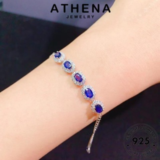 ATHENA JEWELRY เกาหลี กำไล วงรี แฟชั่น มรกต กำไลข้อมือ เครื่องประดับ เงิน Silver ผู้หญิง ต้นฉบับ 925 แท้ เครื่องประดับ ผู้หญิง B540