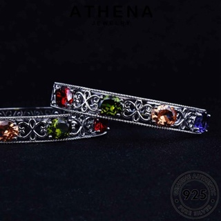 ATHENA JEWELRY เกาหลี แฟชั่น กำไลข้อมือ แท้ ต้นฉบับ ผู้หญิง คริสตัล รูปแบบกลวง เงิน เครื่องประดับ กำไล ผู้หญิง 925 เครื่องประดับ Silver B541