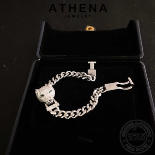 ATHENA JEWELRY หัวเสือดาวคิวบา ผู้หญิง 925 เงิน Silver แท้ เครื่องประดับ มอยส์ซาไนท์ไดมอนด์ กำไล ต้นฉบับ แฟชั่น กำไลข้อมือ เกาหลี เครื่องประดับ ผู้หญิง B548