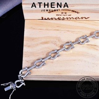 ATHENA JEWELRY ผู้หญิง มอยส์ซาไนท์ไดมอนด์ เครื่องประดับ กำไล Silver เครื่องประดับ แฟชั่น 925 เงิน ต้นฉบับ ผู้หญิง กำไลข้อมือ แท้ เกาหลี เกือกม้าแฟชั่น B551