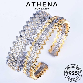 ATHENA JEWELRY ไดมอนด์ 925 โกลด์ Silver เงิน ผู้หญิง แท้ ผู้หญิง ลูกไม้ฉลุ กำไลข้อมือ กำไล ต้นฉบับ เครื่องประดับ เกาหลี มอยส์ซาไนท์ แฟชั่น เครื่องประดับ B561