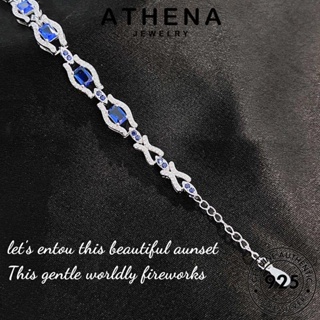 ATHENA JEWELRY เกาหลี แฟชั่น Silver ผู้หญิง เครื่องประดับ กำไล เครื่องประดับ เงิน ผู้หญิง ไพลิน แท้ ต้นฉบับ กำไลข้อมือ 925 สี่เหลี่ยม B568