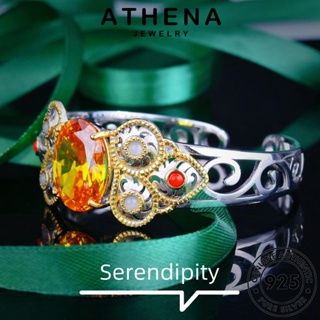 ATHENA JEWELRY กำไลข้อมือ กำไล 925 ผู้หญิง ซิทริน ผู้หญิง แท้ เครื่องประดับ เกาหลี แฟชั่น เงิน ต้นฉบับ เครื่องประดับ ลวดลายฉลุ Silver B573