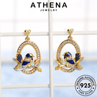 ATHENA JEWELRY เครื่องประดับ กระจอก เครื่องประดับ แฟชั่น ต้นฉบับ Silver หนีบ ผู้หญิง 925 มอยส์ซาไนท์ไดมอนด์ ตุ้มหู ต่างหู เงิน เกาหลี ห่วง แท้ E46