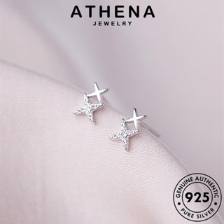 ATHENA JEWELRY Silver เงิน ผู้หญิง เกาหลี ต้นฉบับ แฟชั่น เครื่องประดับ ต่างหู เครื่องประดับ หนีบ แท้ ห่วง ตุ้มหู ดาว 925 E75