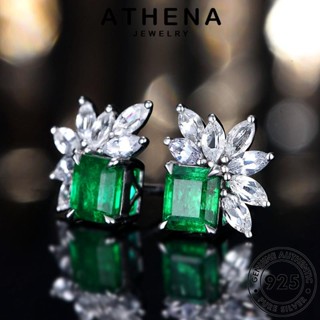 ATHENA JEWELRY 925 ผู้หญิง แท้ มาร์ควิส มรกต ห่วง ต่างหู ต้นฉบับ หนีบ เงิน เครื่องประดับ แฟชั่น เกาหลี Silver ตุ้มหู เครื่องประดับ E174