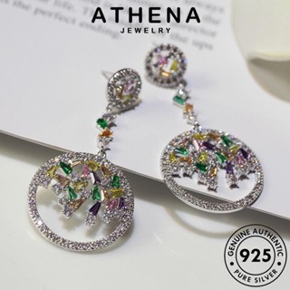 ATHENA JEWELRY วงกลม ห่วง แท้ Silver เกาหลี ตุ้มหู ต้นฉบับ ผู้หญิง เครื่องประดับ หนีบ 925 ต่างหู เงิน มอยส์ซาไนท์ไดมอนด์ แฟชั่น เครื่องประดับ E185