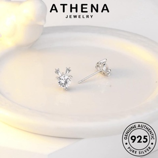 ATHENA JEWELRY ผู้หญิง 925 ห่วง มอยส์ซาไนท์ไดมอนด์ เครื่องประดับ ต่างหู เกาหลี Silver แฟชั่น ตุ้มหู เครื่องประดับ เงิน ต้นฉบับ หนีบ แท้ มูสน้อย E321