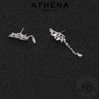 ATHENA JEWELRY Silver ตุ้มหู หนีบ ห่วง ผู้หญิง แฟชั่น เครื่องประดับ เกาหลี 925 เครื่องประดับ ต้นฉบับ ต่างหู มอยส์ซาไนท์ไดมอนด์ ปีก เงิน แท้ E150