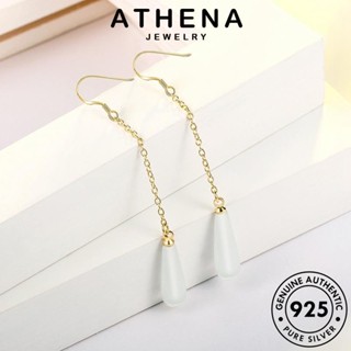 ATHENA JEWELRY ต้นฉบับ เครื่องประดับ 925 แฟชั่น แท้ หนีบ ตุ้มหู Silver ทองโอปอล ผู้หญิง ต่างหู ห่วง เกาหลี พู่ยาว เครื่องประดับ เงิน E665