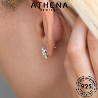 ATHENA JEWELRY ต่างหู เครื่องประดับ 925 ห่วง Silver ผู้หญิง แท้ หนีบ เกล็ดหิมะ เกาหลี ตุ้มหู เงิน ต้นฉบับ แฟชั่น มอยส์ซาไนท์ไดมอนด์ เครื่องประดับ E752