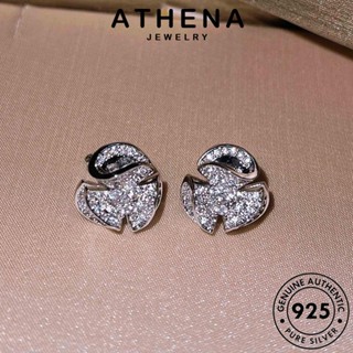 ATHENA JEWELRY แฟชั่น เงิน มอยส์ซาไนท์ไดมอนด์ หนีบ แท้ ผู้หญิง เครื่องประดับ ต่างหู 925 ดอกบีโกเนีย ต้นฉบับ ตุ้มหู เกาหลี เครื่องประดับ Silver ห่วง E880