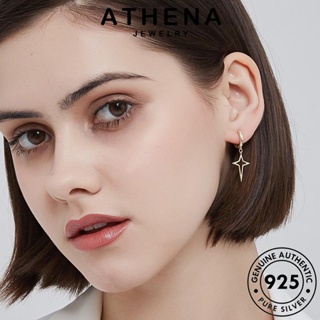 ATHENA JEWELRY เกาหลี หนีบ ผู้หญิง ตุ้มหู ต้นฉบับ เครื่องประดับ แท้ ต่างหู ทอง แฟชั่น Silver ห่วง ข้าม เครื่องประดับ เงิน 925 E906