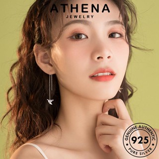 ATHENA JEWELRY ตุ้มหู Silver เครื่องประดับ หนีบ นกกระเรียนกระดาษ ผู้หญิง เกาหลี เงิน แฟชั่น ต้นฉบับ ต่างหู 925 ห่วง แท้ เครื่องประดับ E938