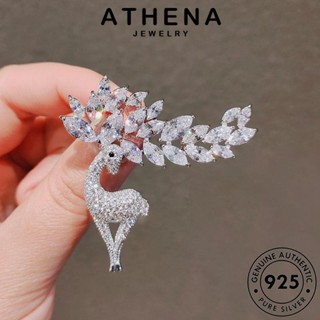 ATHENA JEWELRY ต้นฉบับ กวาง 925 เครื่องประดับ Silver ต่างหู เกาหลี เงิน หนีบ แท้ มอยส์ซาไนท์ไดมอนด์ ผู้หญิง ตุ้มหู เครื่องประดับ ห่วง แฟชั่น E927