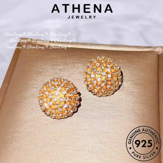 ATHENA JEWELRY ไดมอนด์ แฟชั่น ต่างหู ห่วง เครื่องประดับ 925 เครื่องประดับ มอยส์ซาไนท์ แท้ ต้นฉบับ ดอกไม้ไฟ หนีบ ตุ้มหู Silver ผู้หญิง เงิน โกลด์ เกาหลี E998