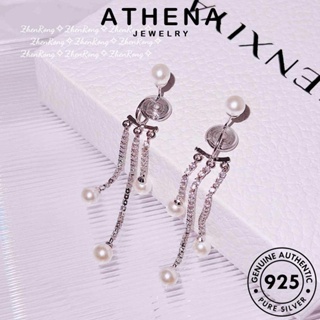 ATHENA JEWELRY ไข่มุก ต้นฉบับ ผู้หญิง ห่วง Silver ตุ้มหู เครื่องประดับ หนีบ พู่ ต่างหู เกาหลี เงิน 925 เครื่องประดับ แฟชั่น แท้ E1001