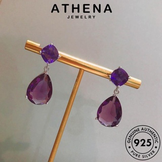 ATHENA JEWELRY ตุ้มหู 925 เครื่องประดับ เกาหลี Silver ผู้หญิง ต่างหู แท้ ซิทริน ทรงหยดน้ำ เครื่องประดับ ต้นฉบับ แฟชั่น หนีบ ห่วง เงิน E1015