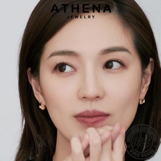 ATHENA JEWELRY เครื่องประดับ ต่างหู Silver 925 แฟชั่น โอริกามิ แท้ ตุ้มหู หนีบ ผู้หญิง เงิน ห่วง เกาหลี ทอง ต้นฉบับ เครื่องประดับ E992